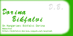 dorina bikfalvi business card